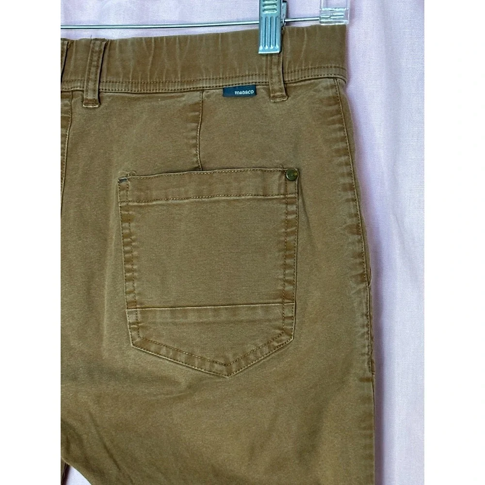 Toad&Co Pants Women 6 Brown Organic Cotton Stretch Chino 30x28 Gorp Outdoor Hike